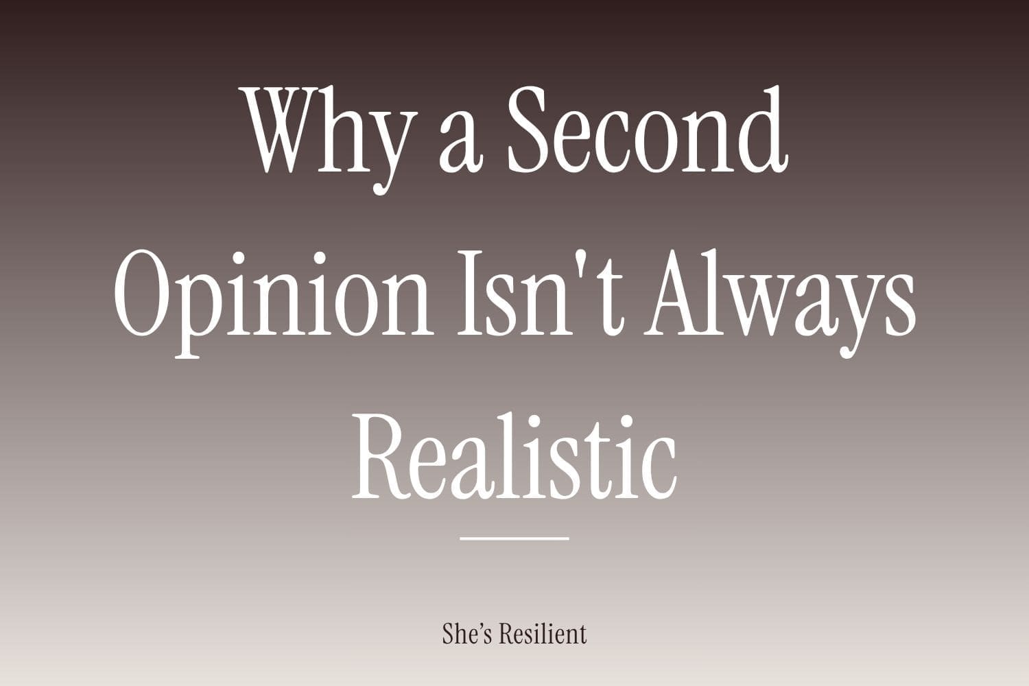 Featured image for the article "Why 'Just Get a Second Opinion' Isn't Always Realistic for Women."